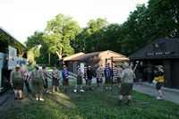 Youth Loading Flags onto the Bus from the Craig Band Hut
