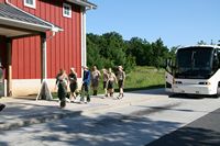 Crew Getting Off The Bus