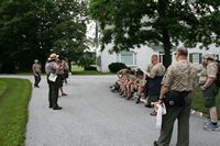 Park Ranger explains the main house tour