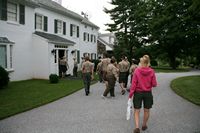 Some of the group headed into the house for a tour