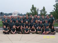Scout Band posing for photos after the concert