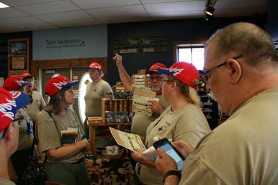 Mr. 			Bill Shows A Map And Explains All The Places To Go Tour