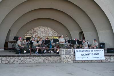 Janet Talks Up The Scout Band To An Audience Of One